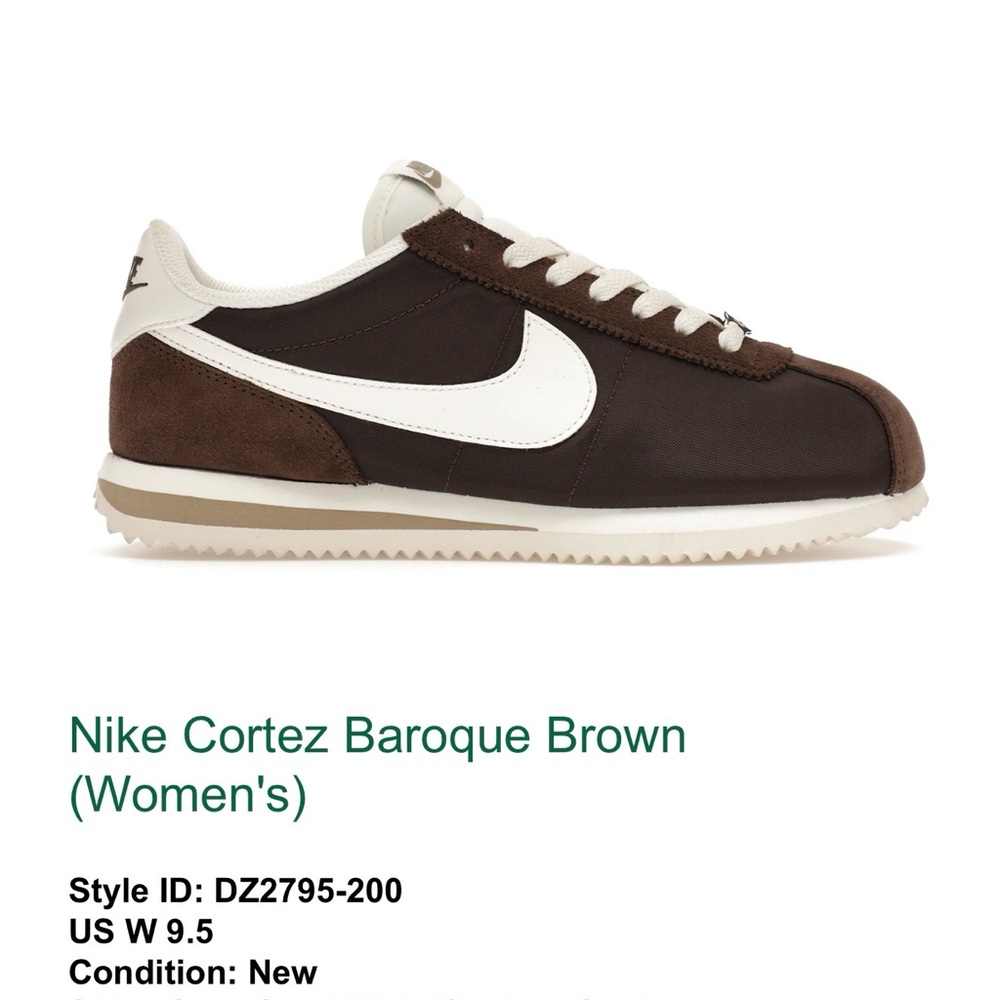Nike Women’s Cortez Sneakers in Dark Brown and White